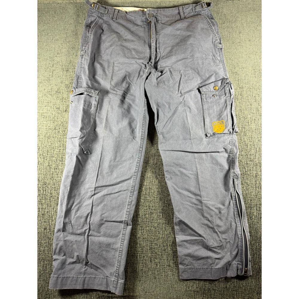 Levis Workwear Loose Straight Cargo Pants Mens 36x32 Blue Gray Ripstop Utility